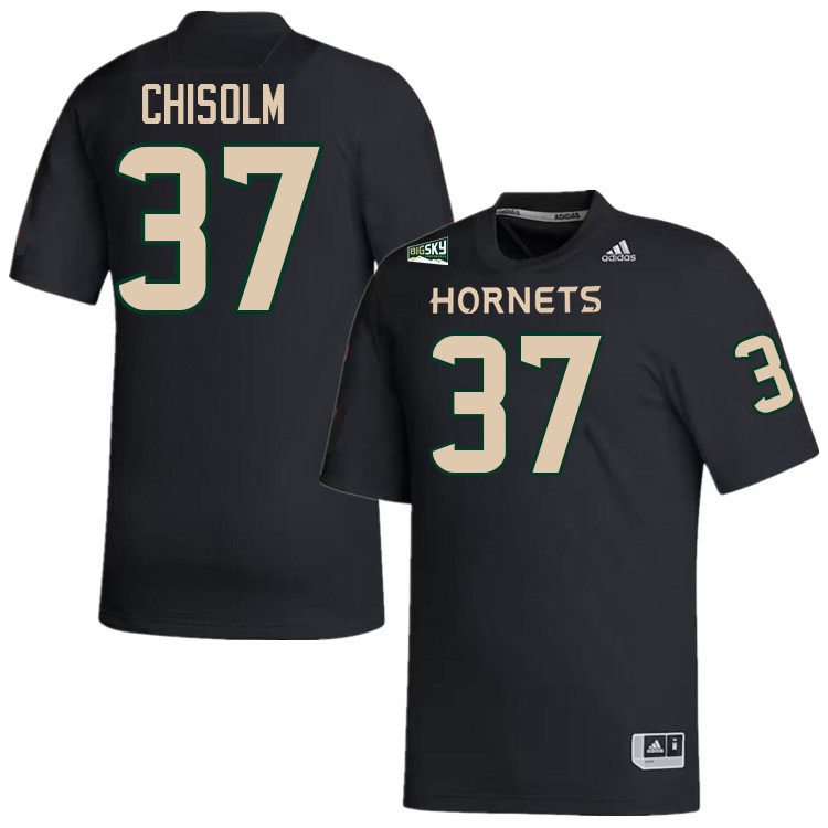 Sacramento State Hornets #37 Xander Chisolm College Football Jerseys Stitched Sale-Black